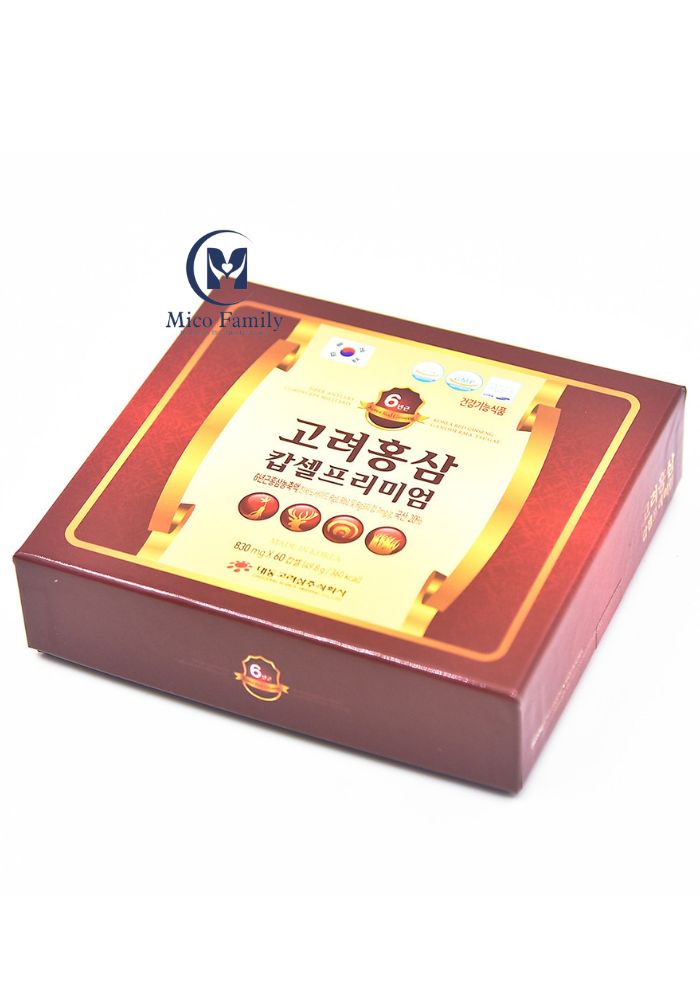 Viên sâm nhung linh chi đông trùng hạ thảo 60 viên Daedong Korea Ginseng 6 3