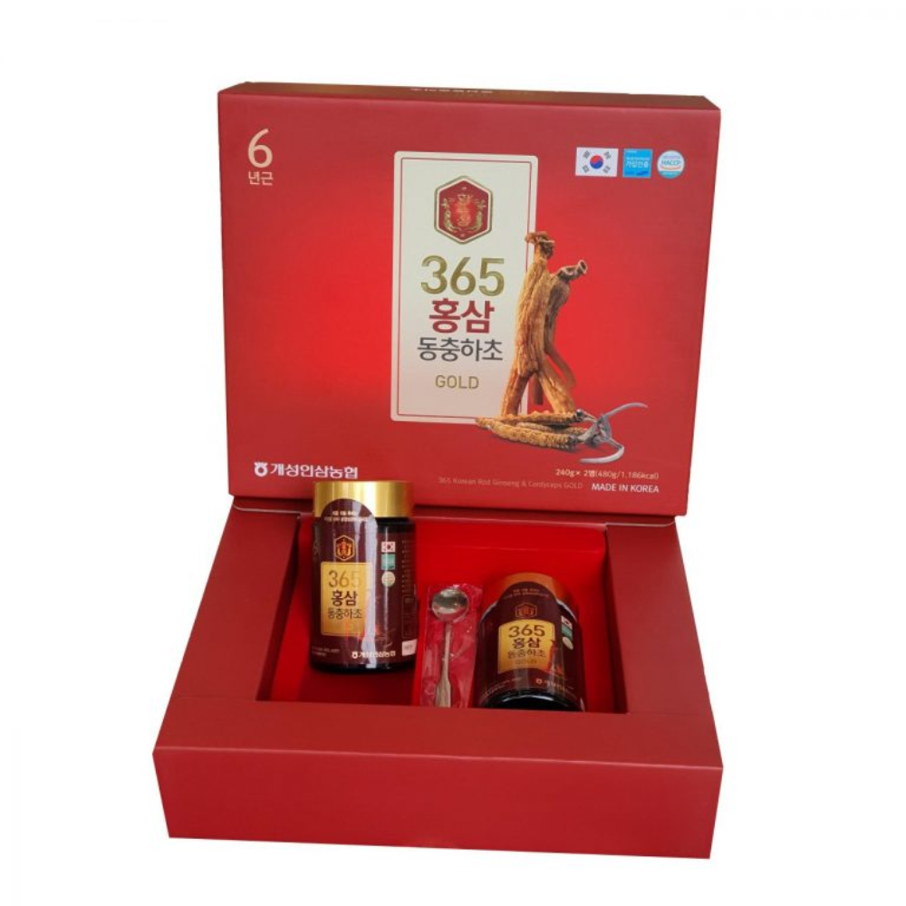 Cao hồng sâm đông trùng hạ thảo 365 hộp 2 lọ * 240g Thiet ke chua co ten 48
